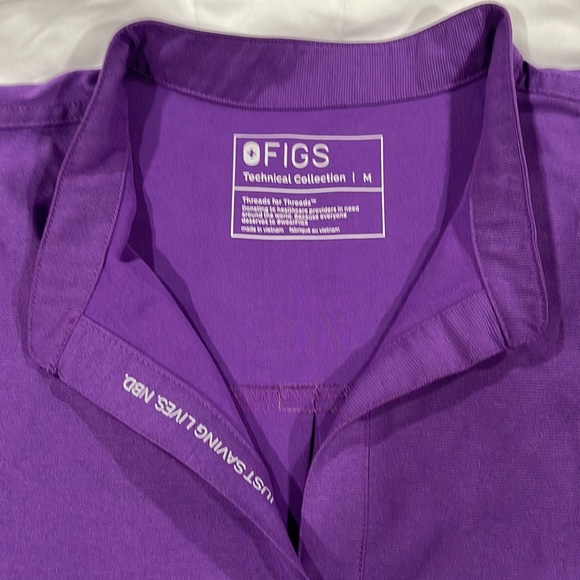 FIGS Rafaela Oversized Scrub Top in Violet Purple. Color No Longer Available. - Picture 1 of 5